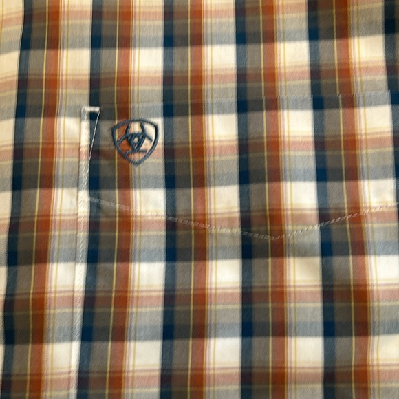 Ariat Scout Wrinkle Free Button-up Brown Plaid Western Cowboy Shirt. Size XXL - Picture 5 of 12